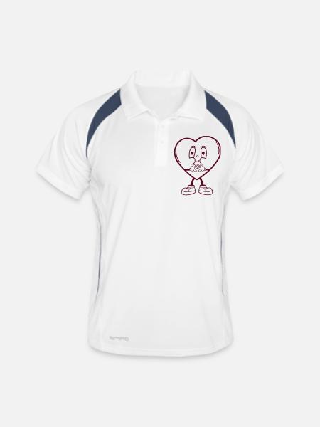 heart mr - Men's Polo breathable - white/navy - Front