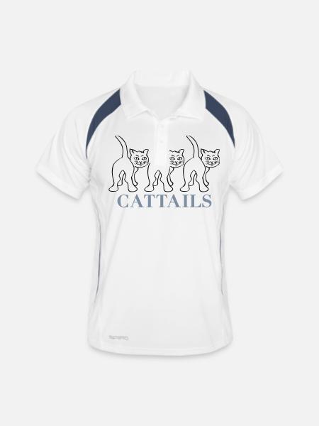 HM Murdock - Cat Tails - Men's Polo breathable - white/navy - Front