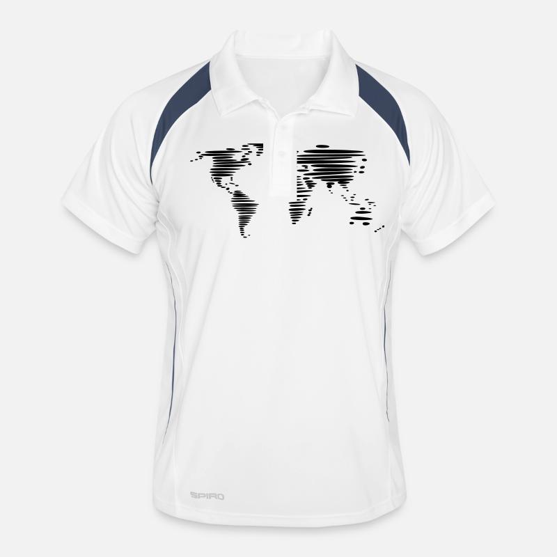 World map Men's Polo breathable