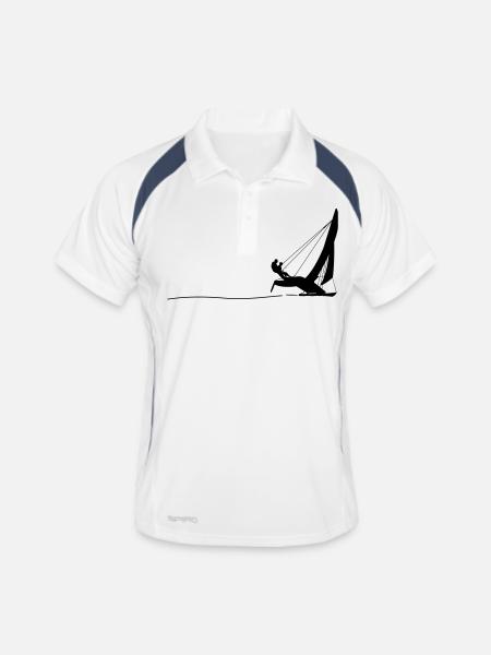 Hobie Cat Sailing - Männer Polo atmungsaktiv - Weiß/Navy - Vorne