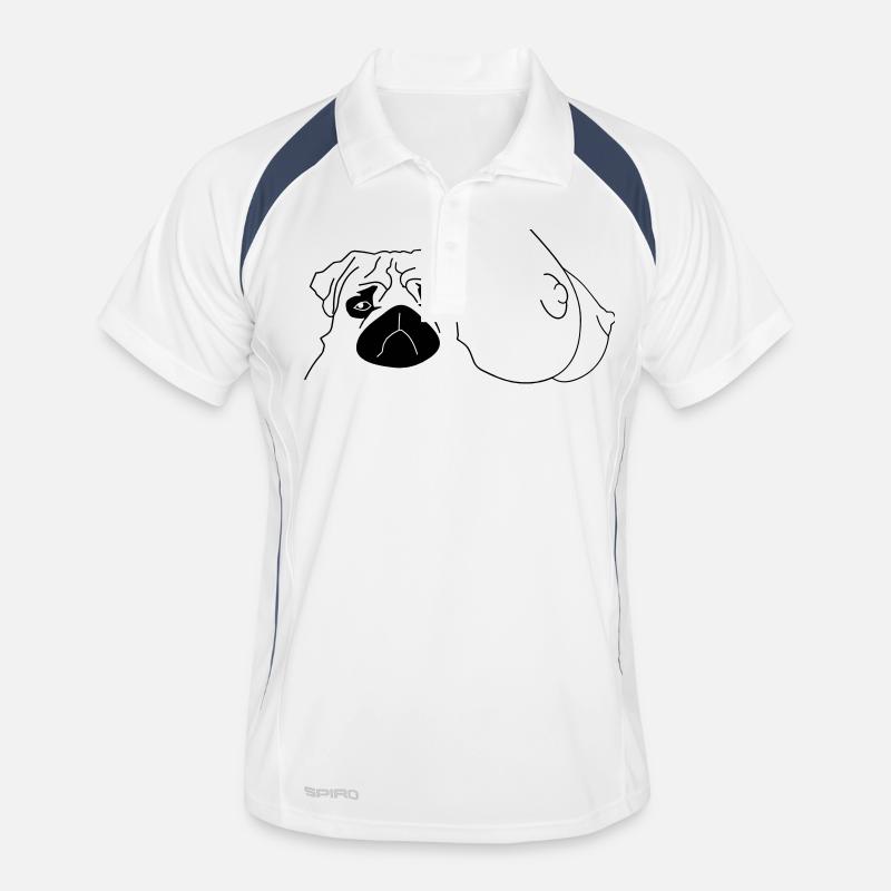 Möpse Männer Polo atmungsaktiv