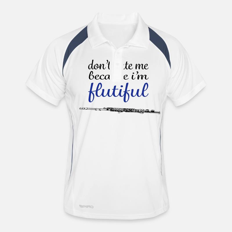 don't hate me because i'm flutiful Men's Polo breathable