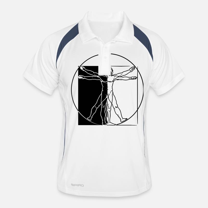 Mensch Leonardo da Vinci invertiert Männer Polo atmungsaktiv