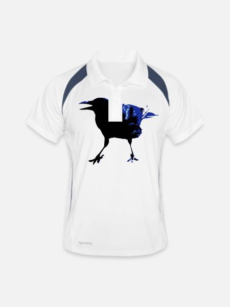 Rabe - Männer Polo atmungsaktiv - Weiß/Navy - Vorne
