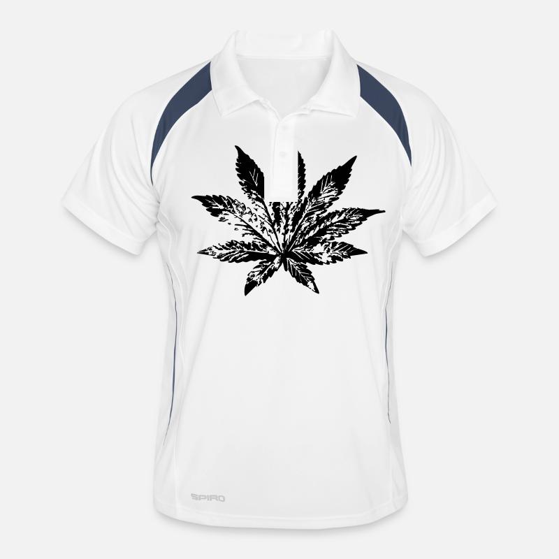 feuille de cannabis 078 Polo respirant Homme