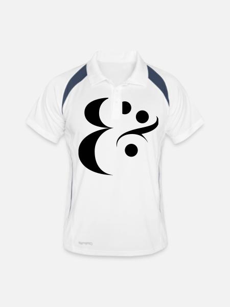Ampersand - Men's Polo breathable - white/navy - Front