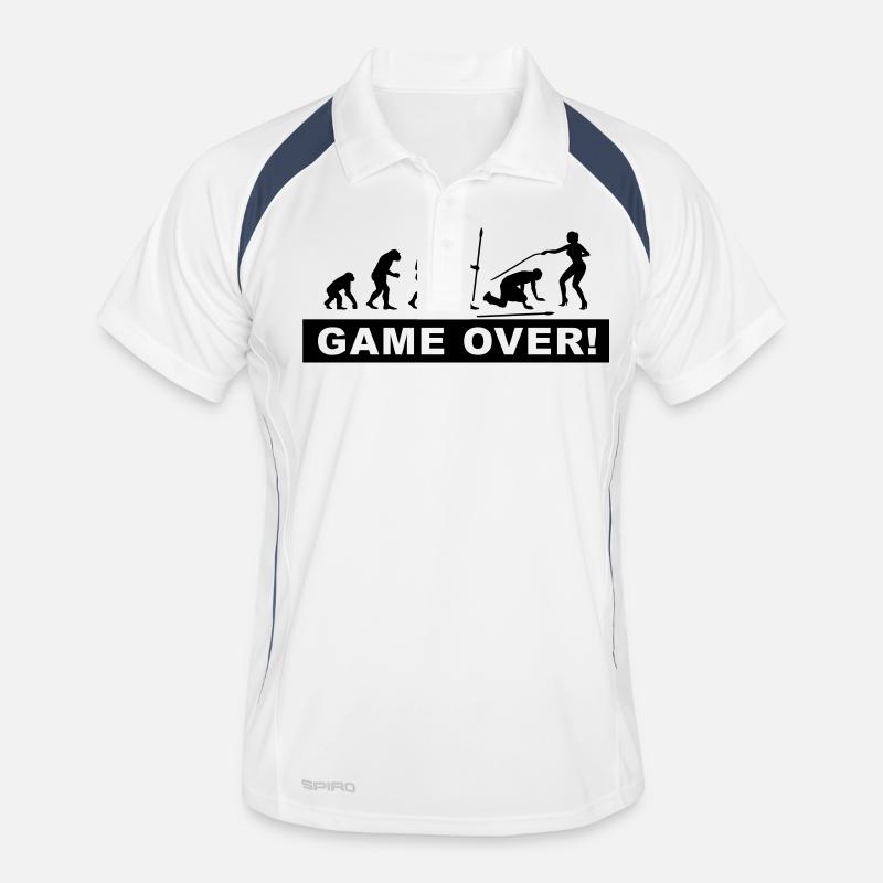 evolution_wedding4 - Men's Polo breathable - white/navy