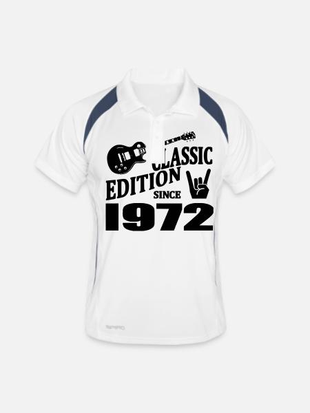 Classic edition since 1972 - Men's Polo breathable - white/navy - Front