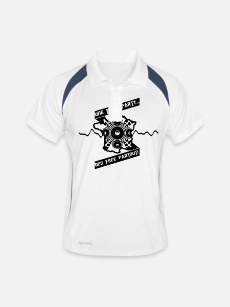 Free Everywhere! - Men's Polo breathable - white/navy