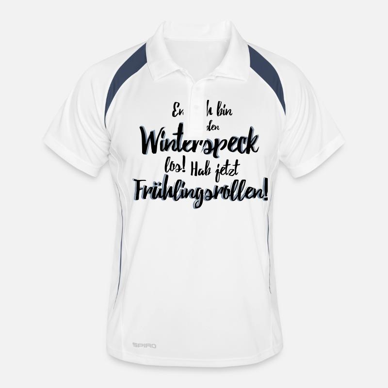 Frühlingsrolle statt Winterspeck Männer Polo atmungsaktiv