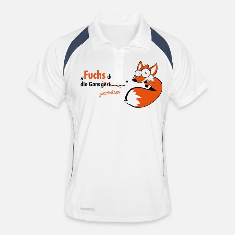 Fuchs du hast die Gans gest.... Männer Polo atmungsaktiv
