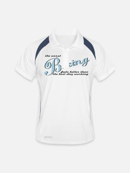 biking - Men's Polo breathable - white/navy - Front