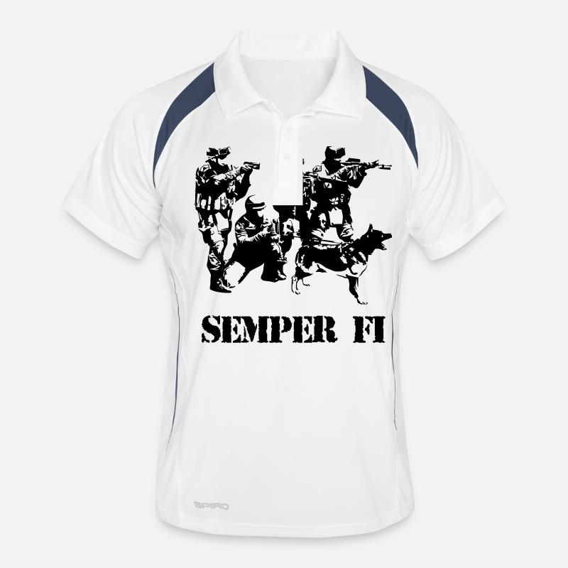 Semper Fi - Men's Polo breathable - white/navy