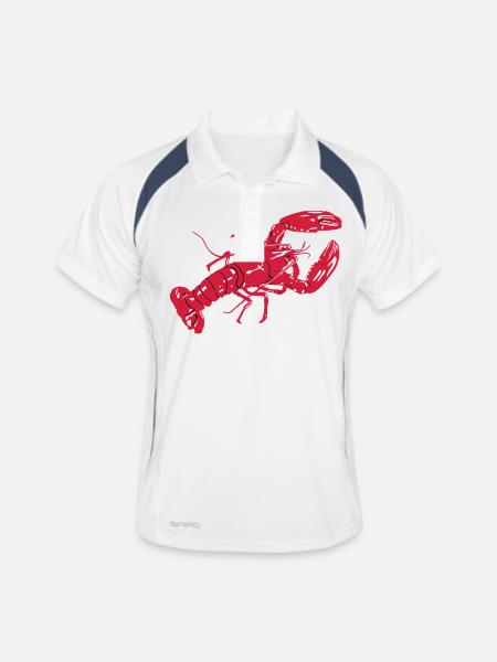 LobsterWhiteTee - Men's Polo breathable - white/navy - Front