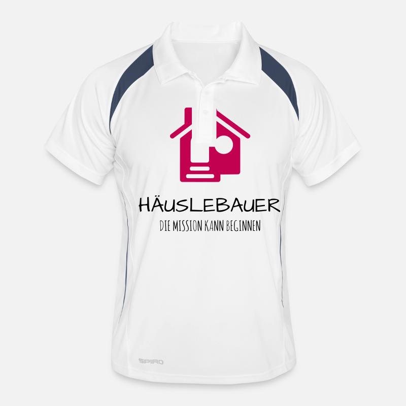 Häuslebauer Haus Bauherr Geschenk Idee Männer Polo atmungsaktiv