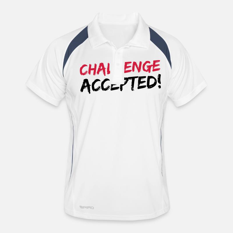 Challenge Accepted - Men's Polo breathable - white/navy