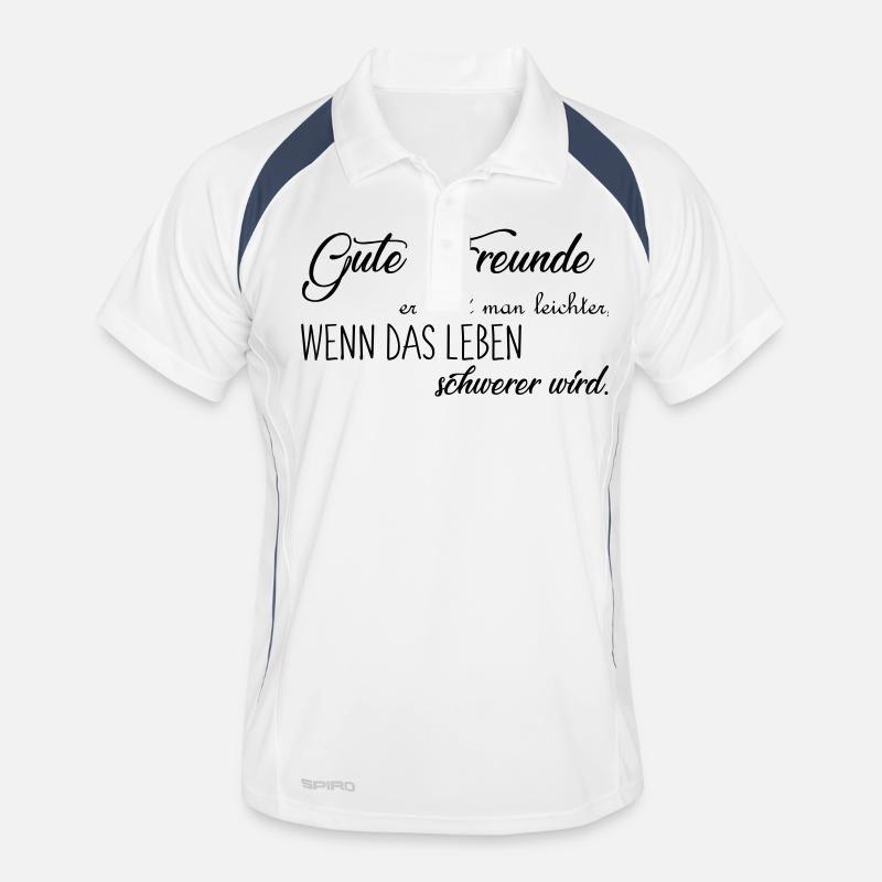 Gute Freunde erkennt man Freundschaft Geschenk Männer Polo atmungsaktiv