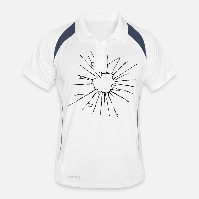 Gebrochenes Glas Männer Polo atmungsaktiv