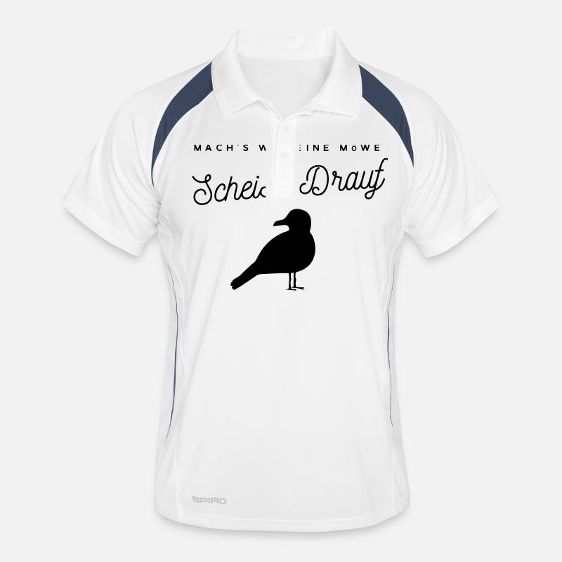 Mach es wie eine Möwe: Scheiss Drauf! Männer Polo atmungsaktiv