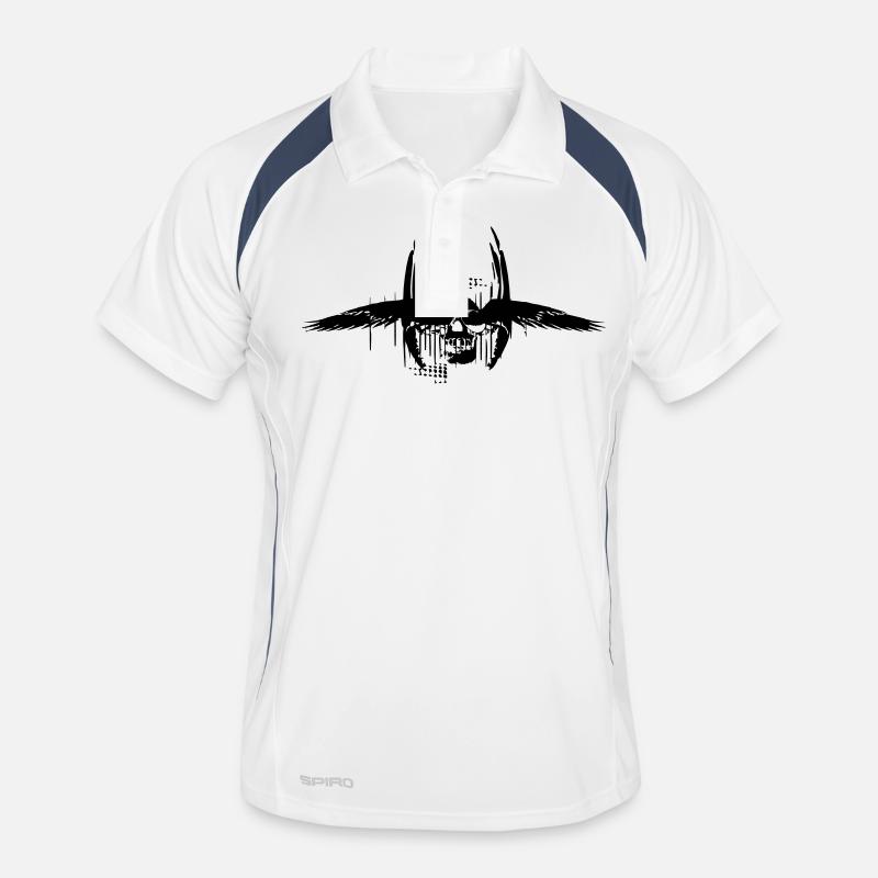 Wing Skull Männer Polo atmungsaktiv