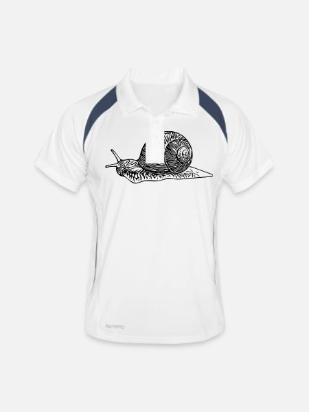 slug - Men's Polo breathable - white/navy - Front