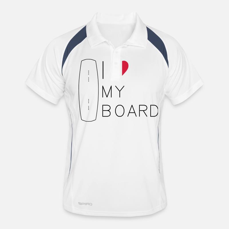 J'aime mon wakeboard, wakeboarder, wakeboard, Polo respirant Homme