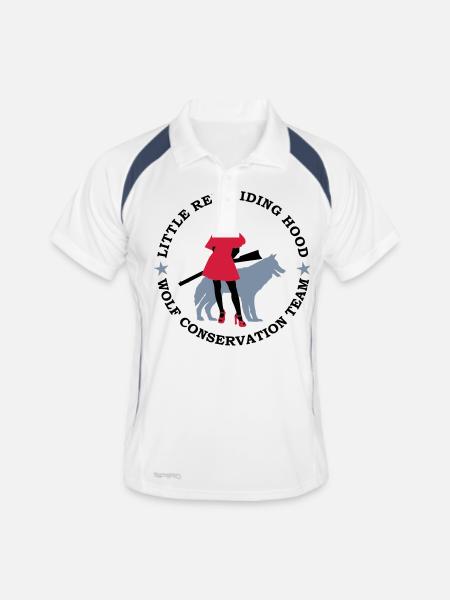 Wolf conservation team - Men's Polo breathable - white/navy - Front