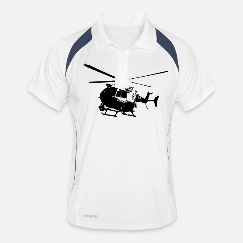 Polizeihubschrauber EC145 Männer Polo atmungsaktiv