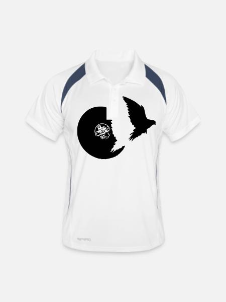 flying bird vinyl - Men's Polo breathable - white/navy - Front