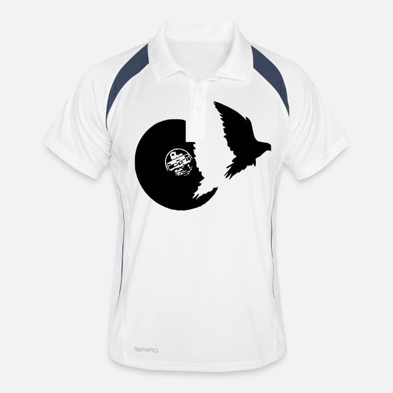 flying bird vinyl - Men's Polo breathable - white/navy