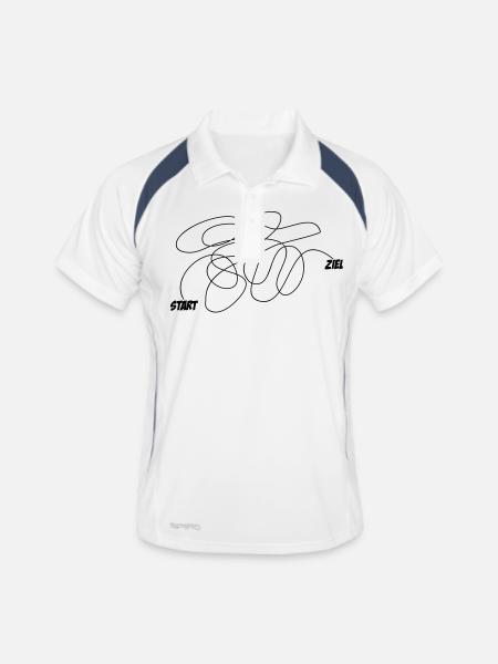 Start Destination Journey 1c - Men's Polo breathable - white/navy - Front