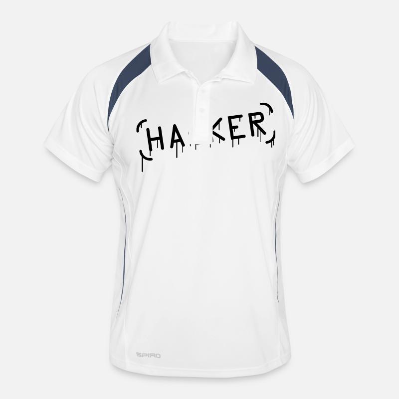 Hacker Graffiti Männer Polo atmungsaktiv