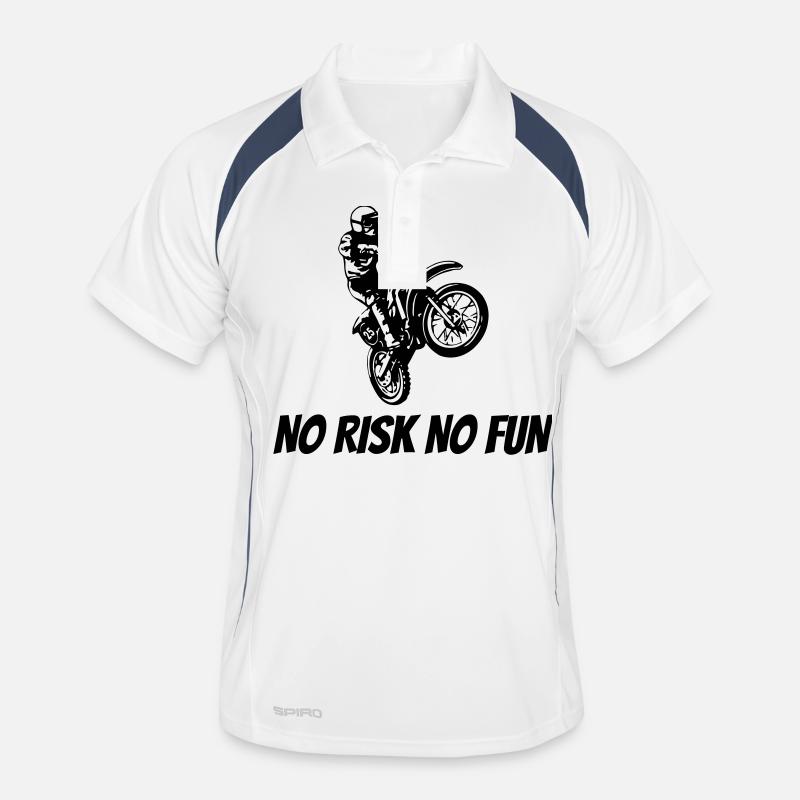 NO RISK NO FUN Männer Polo atmungsaktiv