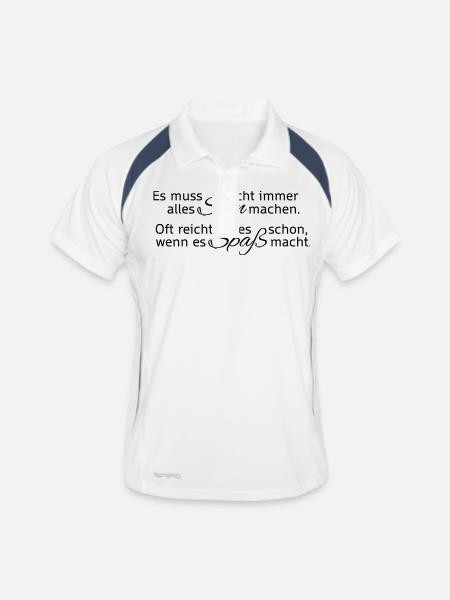 It does not always make sense. Fun enough. - Men's Polo breathable - white/navy - Front
