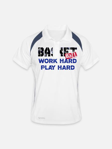 basketball 006 - Men's Polo breathable - white/navy - Front