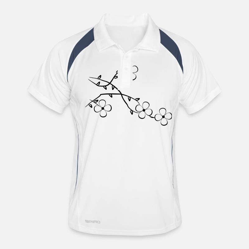 Blumen Männer Polo atmungsaktiv