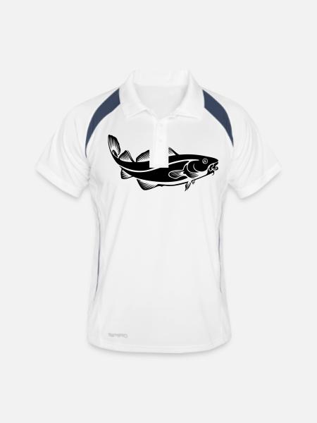 Dorsch - Männer Polo atmungsaktiv - Weiß/Navy - Vorne