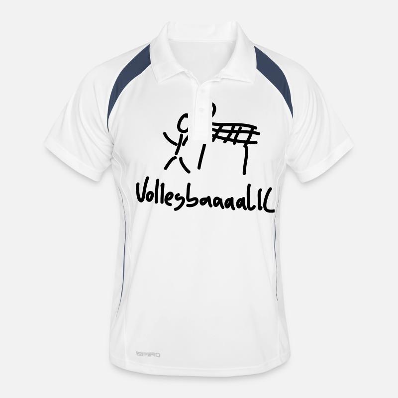 volleyball - Men's Polo breathable - white/navy