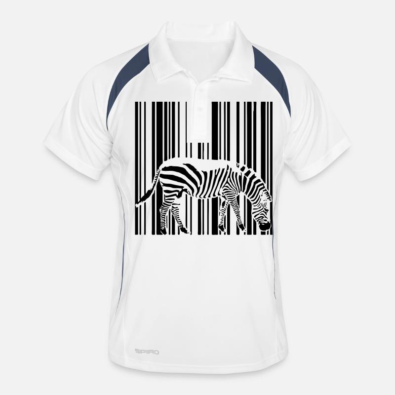 Barcode Zebra Männer Polo atmungsaktiv