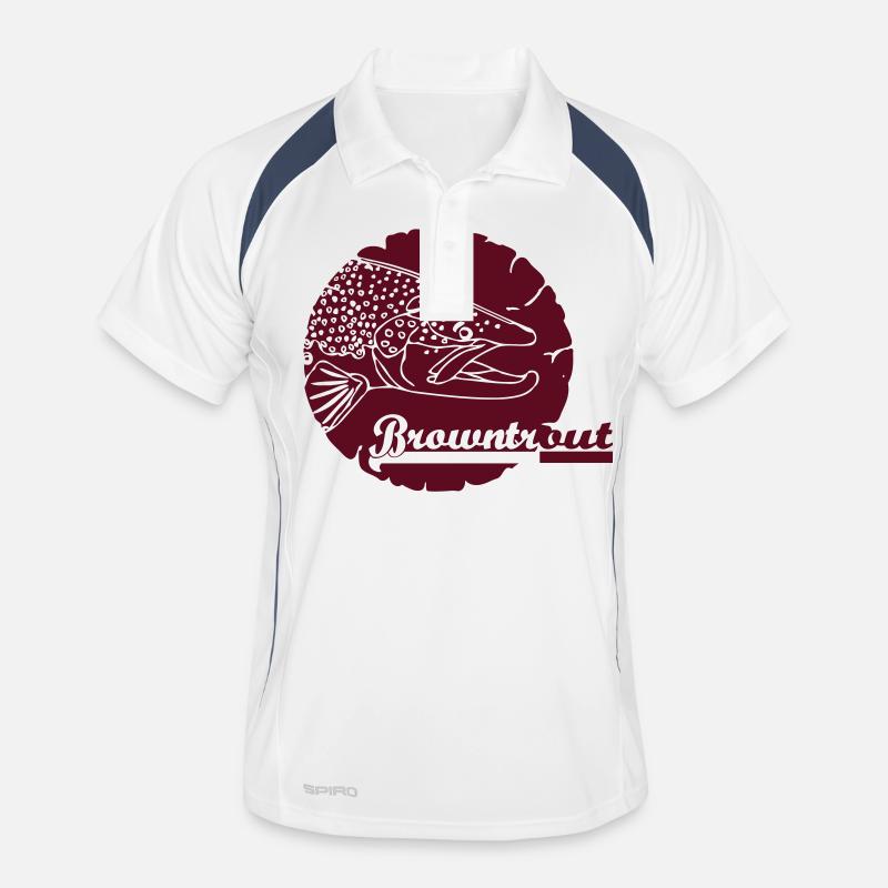 browntrout Emblem Männer Polo atmungsaktiv