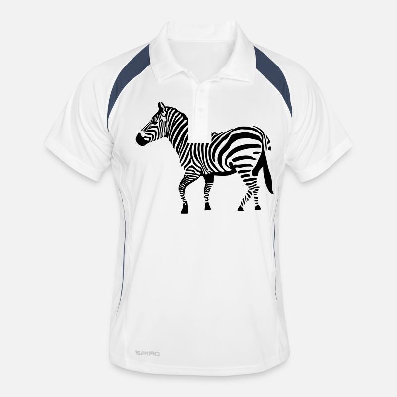 drawing zebra vector savannah Men's Polo breathable