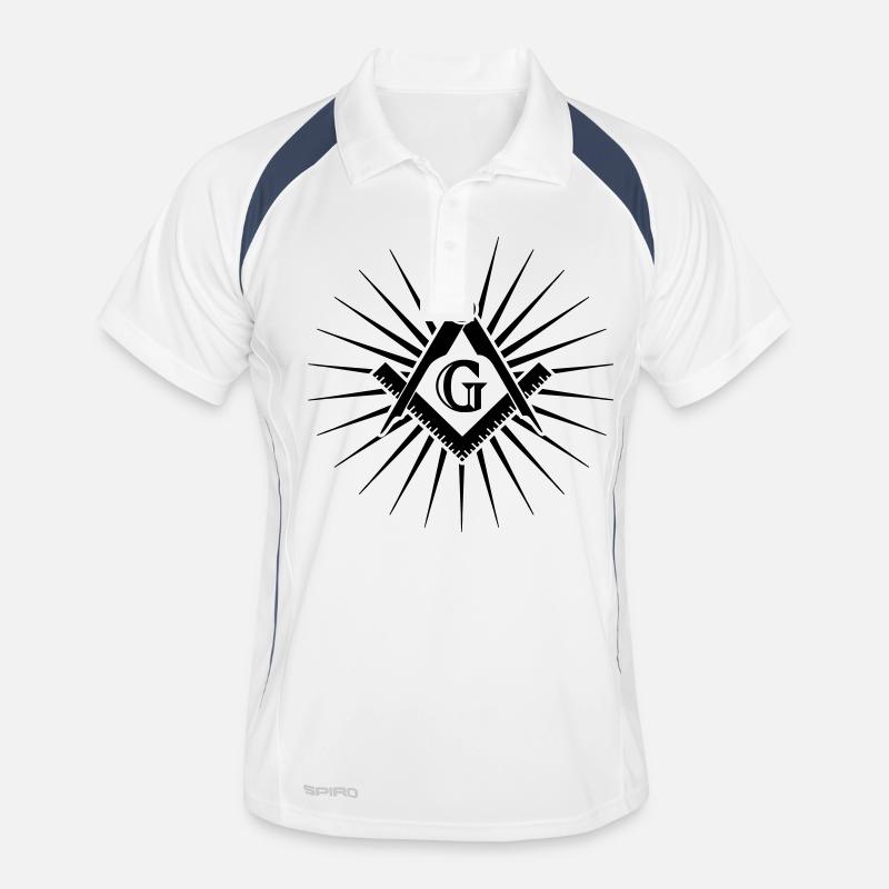 Freemasonry, Square Compass, Great Architect, God Men's Polo breathable