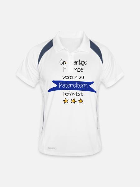Großartige Freunde - Männer Polo atmungsaktiv - Weiß/Navy - Vorne