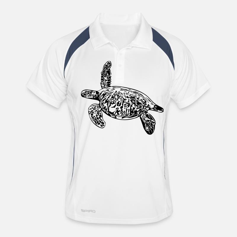 Tortue - dessin vectoriel Polo respirant Homme