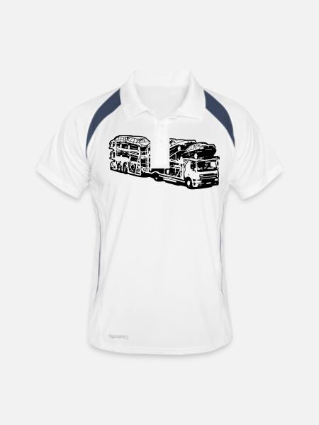Porte de voiture camion camion - Men's Polo breathable - white/navy - Front