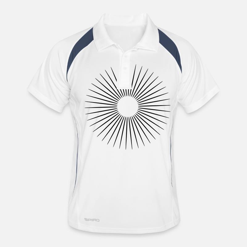 Lignes en cercle dans toutes les couleurs vector Polo respirant Homme