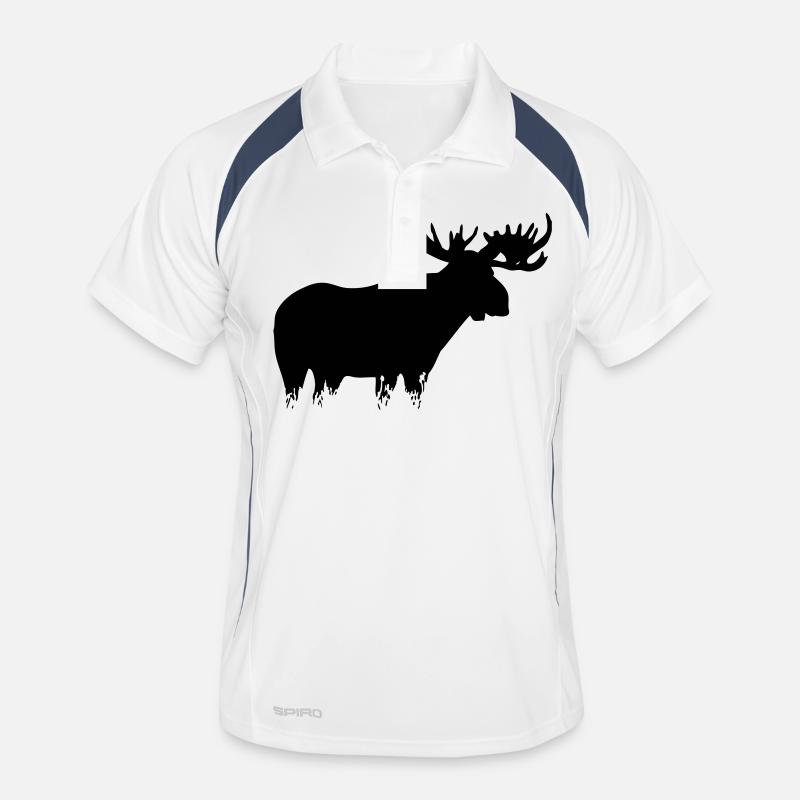 Elch - Moose Männer Polo atmungsaktiv