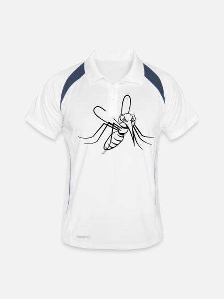 Mosquito Mosquito insecte - Polo respirant Homme - blanc/marine - Devant