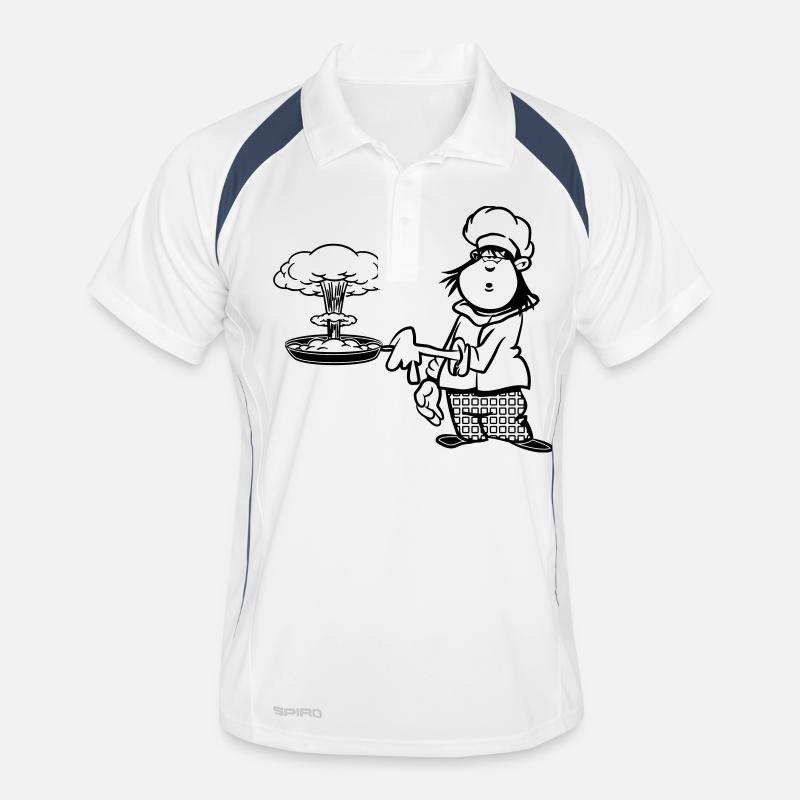 cuisinier drôle champignon de cuisson Polo respirant Homme