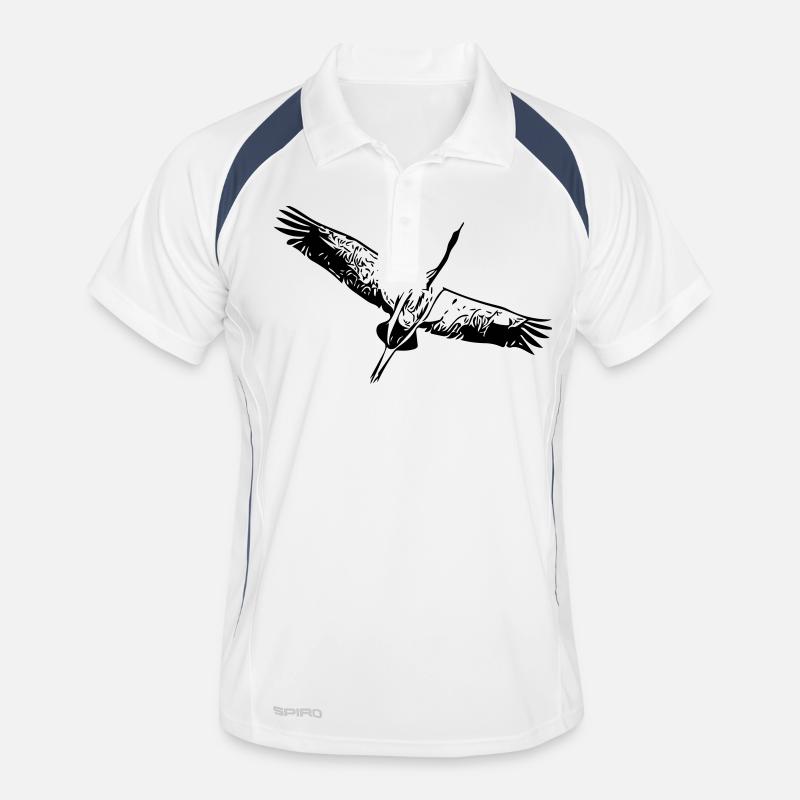 Héron oiseau en vol Polo respirant Homme